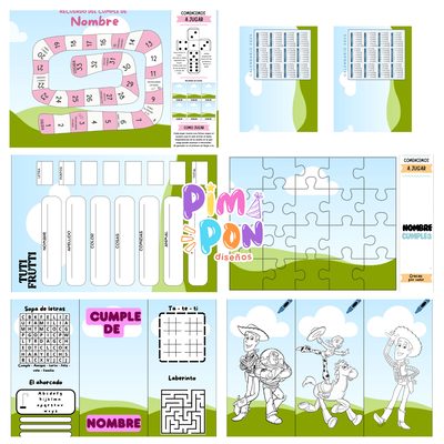 Moldes Editables En Canva Souvernirs Calendario Juegos Libro triptico tateti