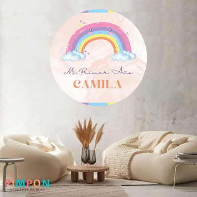 banner imprimible digital 1,20 mts - arcoiris 3