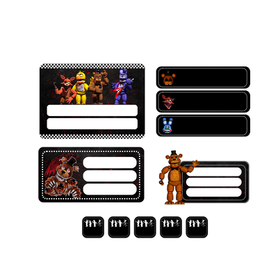 etiquetas escolares editables - five nights at freddy 