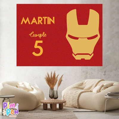 banner imprimible digital 2x1,5 mts - SUPERHEROES - IRONMAN
