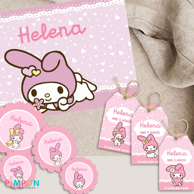kit imprimible personalizado - MY MELODY