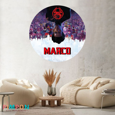 banner imprimible digital 1,20 mts -  spiderverse - spiderman