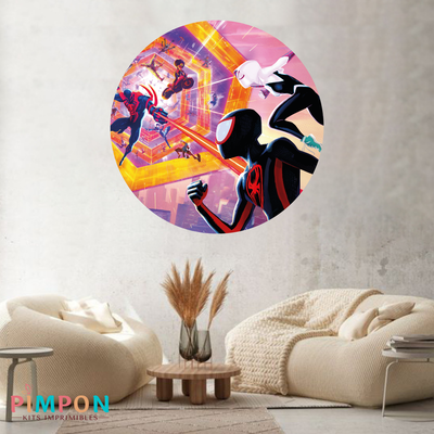 banner imprimible digital 1,20 mts -  spiderverse - spiderman