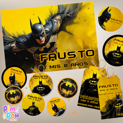 kit imprimible personalizado -SUPERHEROES - BATMAN MOD. 3