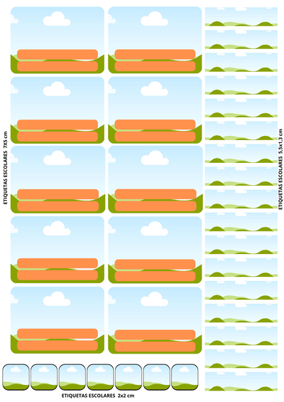 MOLDES EDITABLES EN CANVA ETIQUETAS ESCOLARES