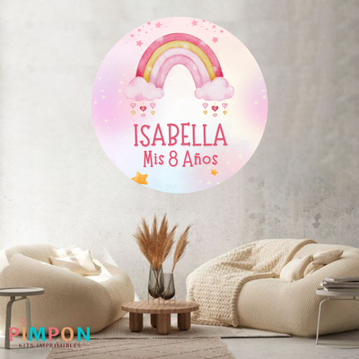 banner imprimible digital 1,20 mts - arcoiris 4