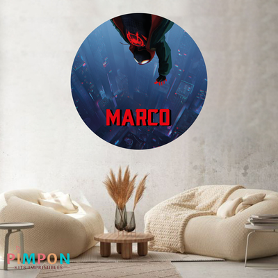 banner imprimible digital 1,20 mts -  spiderverse - spiderman