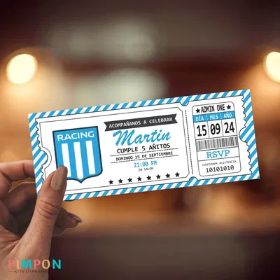 invitacion digital futbol - racing club