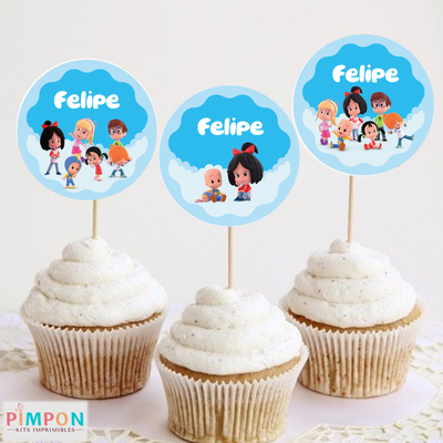 kit imprimible textos editables - CLEO Y CUQUIN 