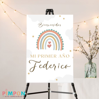 kit imprimible personalizado - ARCOIRIS 9