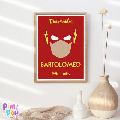 kit imprimible textos editables - SUPERHÉROES - FLASH