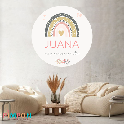 banner imprimible digital 1,20 mts - arcoiris 6