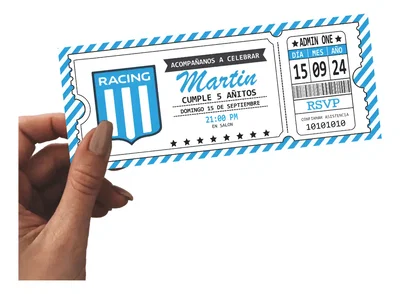 invitacion digital futbol - racing club