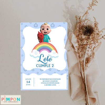 kit imprimible textos editables - COCOMELON 