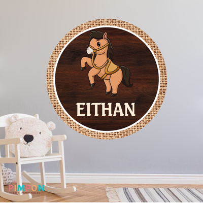 banner imprimible digital 1,20 mts -  caballo rustico