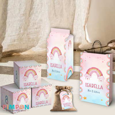 kit imprimible personalizado - ARCOIRIS 4