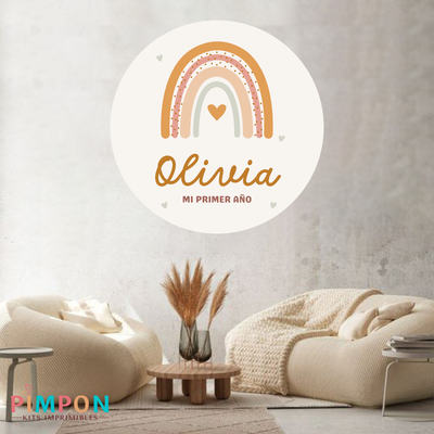 banner imprimible digital 1,20 mts - arcoiris 5