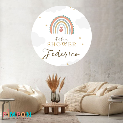 banner imprimible digital 1,20 mts - arcoiris 9