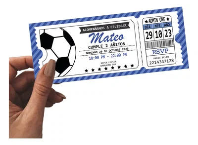 invitacion digital futbol azul