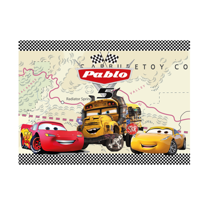 banner imprimible digital 2x1,5 mts - cars