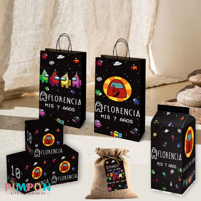 kit imprimible personalizado - among us