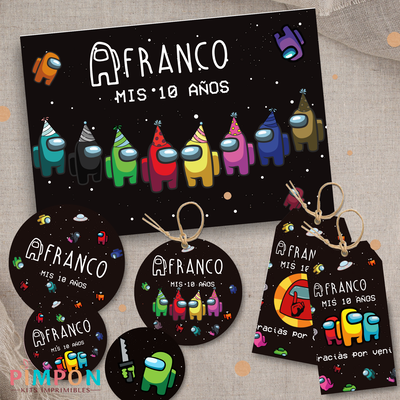 kit imprimible personalizado - among us