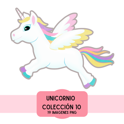cliparts + papeles digitales - unicornio coleccion 10