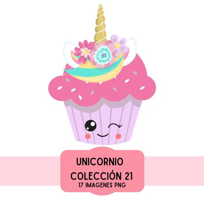 cliparts + papeles digitales - unicornio coleccion 21