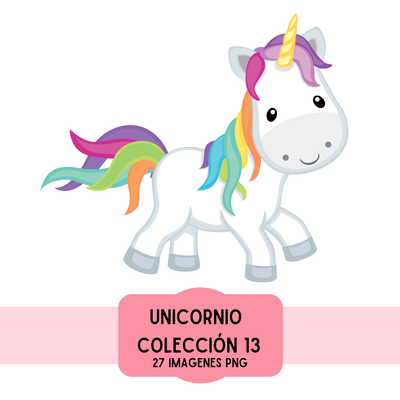 cliparts + papeles digitales - unicornio coleccion 13