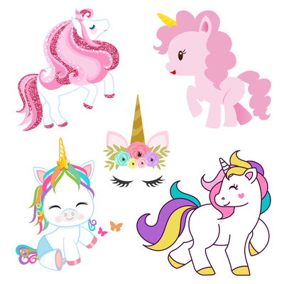 MEGA KIT UNICORNIO *21 KITS EN 1* +350 IMAGENES - CLIPARTS Y PAPELES DIGITALES