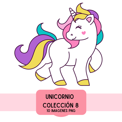 cliparts + papeles digitales - unicornio coleccion 8
