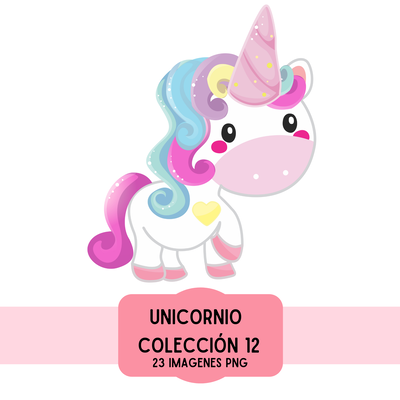 cliparts + papeles digitales - unicornio coleccion 12