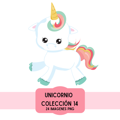 cliparts + papeles digitales - unicornio coleccion 14