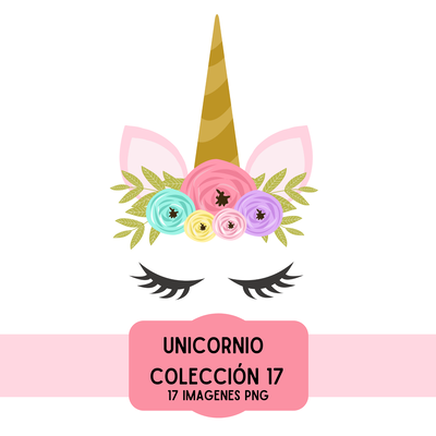 cliparts + papeles digitales - unicornio coleccion 17