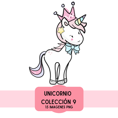 cliparts + papeles digitales - unicornio coleccion 9