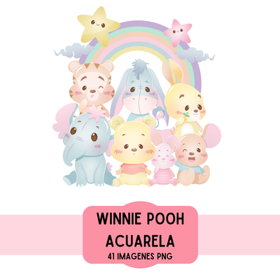 cliparts - winnie the pooh bebe acuarela