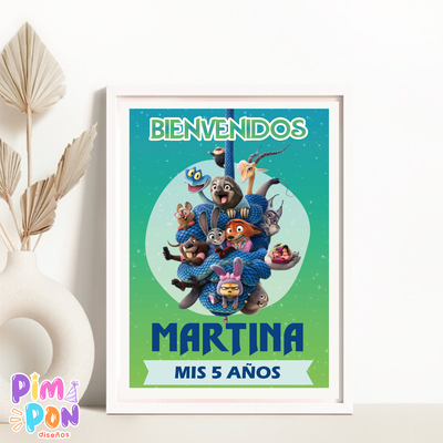 kit imprimible textos editables - zootopia 2