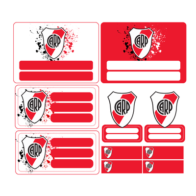 Kit Imprimible Etiquetas Escolares - river plate
