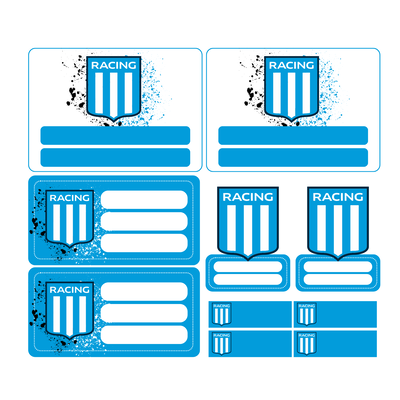 Kit Imprimible Etiquetas Escolares -racing club