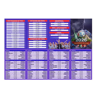 fixture mundial 2026 editable en canva
