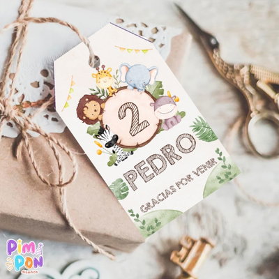 kit imprimible personalizado - animalitos de la selva 4