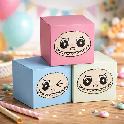 Pack x10 cajas cubo souvenir LABUBU 6 cm