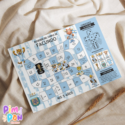 Juego imprimible - souvenir - juego de la oca mundial 2026 argentina