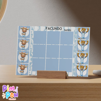 Juego imprimible - souvenir - tateti  mundial 2026 argentina
