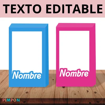 kit imprimible - CAJAS BARBIE TEXTOS EDITABLES