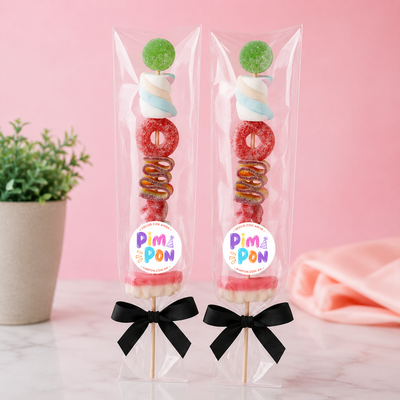 pack x 10 pichos brochette con gomitas surtidas - cumpleaños