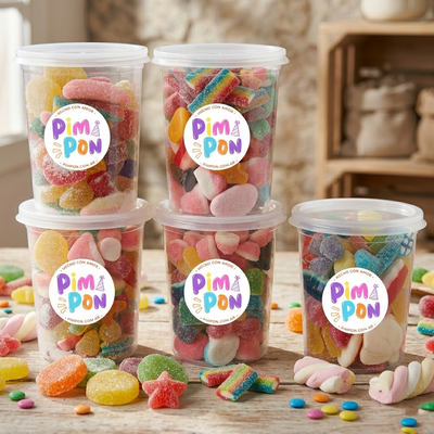 Pack 10 vasitos con gomitas surtidas - cumpleaños