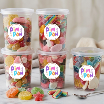 Pack 10 vasitos con gomitas surtidas - cumpleaños