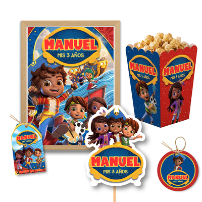 kit imprimible personalizado - santiago de los mares