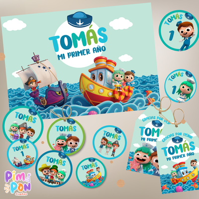kit imprimible personalizado - paco el marinero